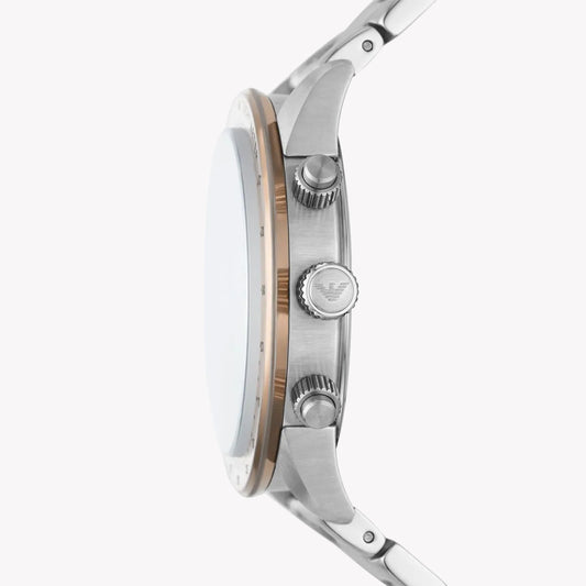 EMPORIO ARMANI AR11352 - ELEGANT TIMEPIECE FOR THE MODERN MAN - SILVER & BROWN DESIGN-i-Watch-2