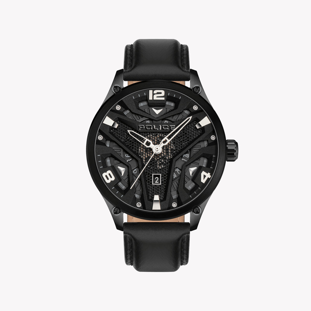 POLICE PEWJB2203040 TIMELESS ELEGANCE - MEN'S BLACK STAINLESS STEEL WATCH WITH GRAY DIAL