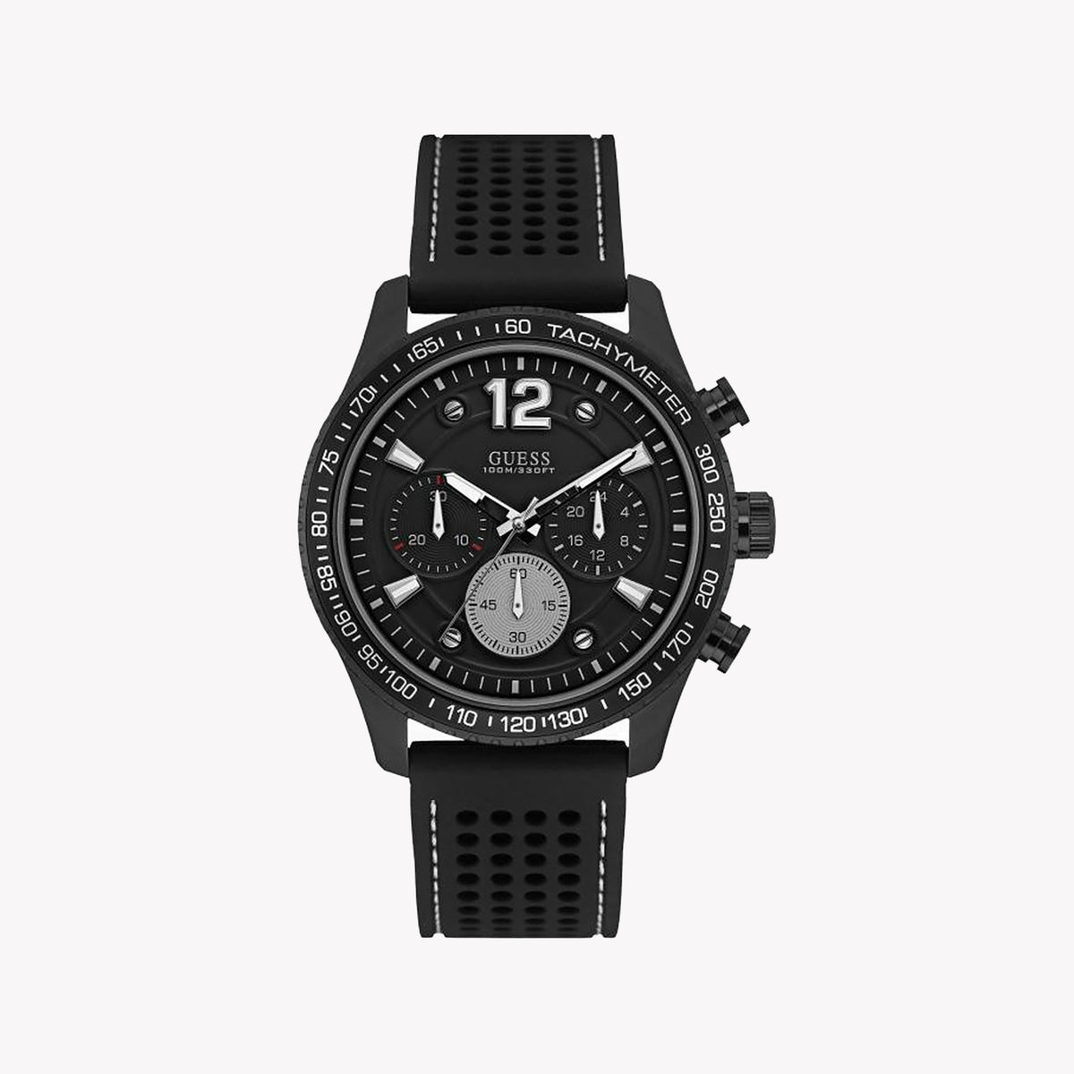 GUESS W0971G1 BOLD BLACK STEEL - MODERN MEN'S TIMEPIECE WITH WATER RESISTANCE & COMFORTABLE FIT