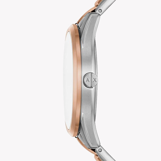 ARMANI EXCHANGE AX1874 - BOLD ELEGANCE MEN'S WATCH WITH SILVER-ROSE GOLD BAND & BLUE DIAL-i-Watch-2