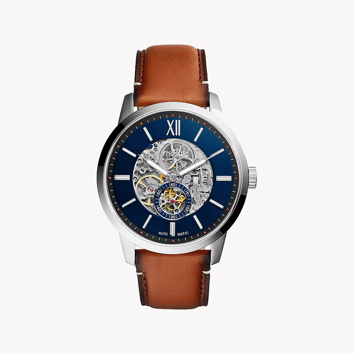 FOSSIL ME3154 STRIKING STYLE - MODERN MEN'S WATCH WITH BLUE DIAL & LEATHER BAND