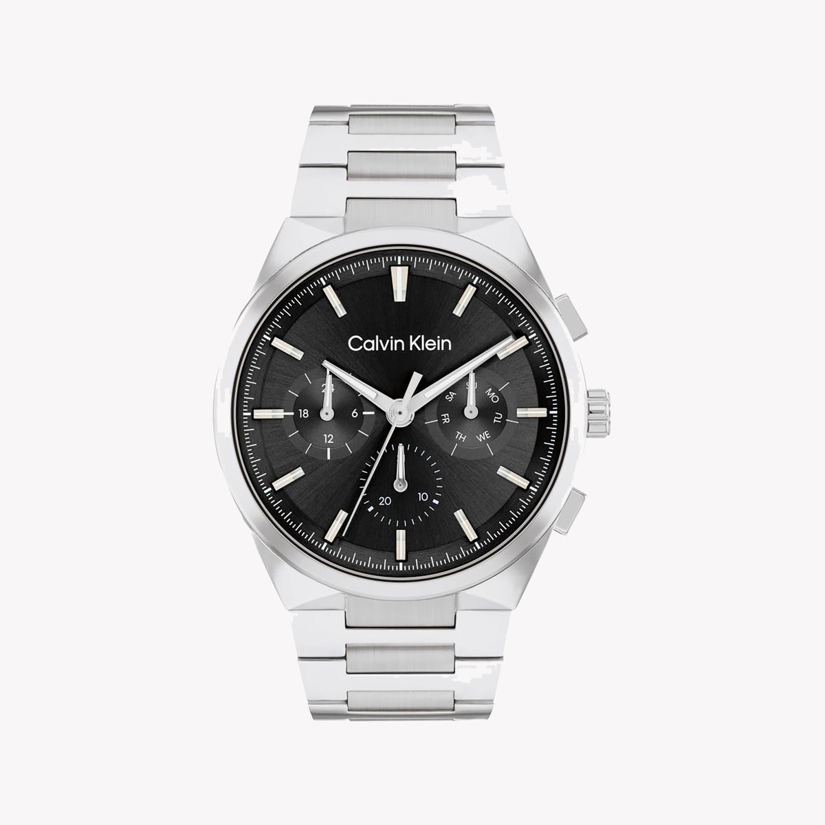 CK CALVIN KLEIN NEW COLLECTION – BOLD STATEMENT MEN'S WATCH with Sleek Silver Case & Black Dial