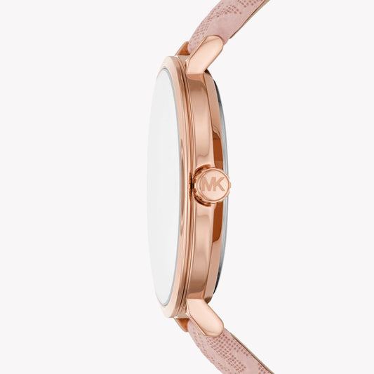 MICHAEL KORS MK2947 ROSE GOLD CHIC - ELEGANT WOMEN'S WATCH WITH PINK LEATHER BAND-i-Watch-2