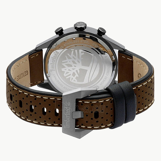 TIMBERLAND TBL15476JSU03 RUGGED CHARM - MEN'S STAINLESS STEEL WATCH WITH LEATHER BAND & BLUE DIAL-i-Watch-2