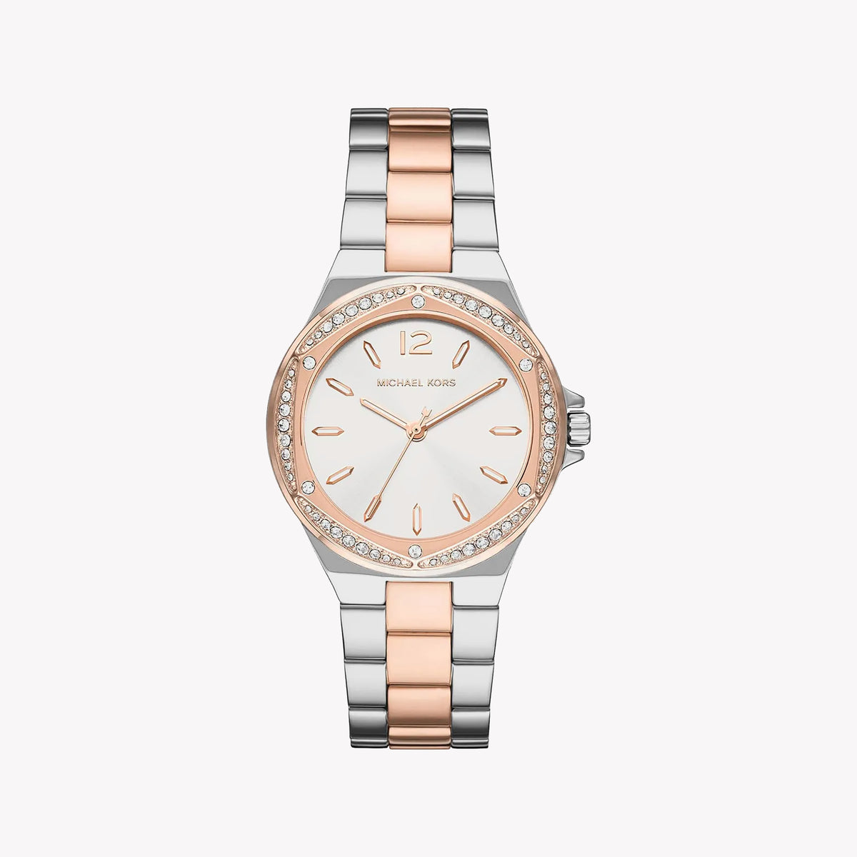 MICHAEL KORS MK6989 - ELEGANT TIMEPIECE WITH RADIANT SILVER & ROSE GOLD ACCENTS