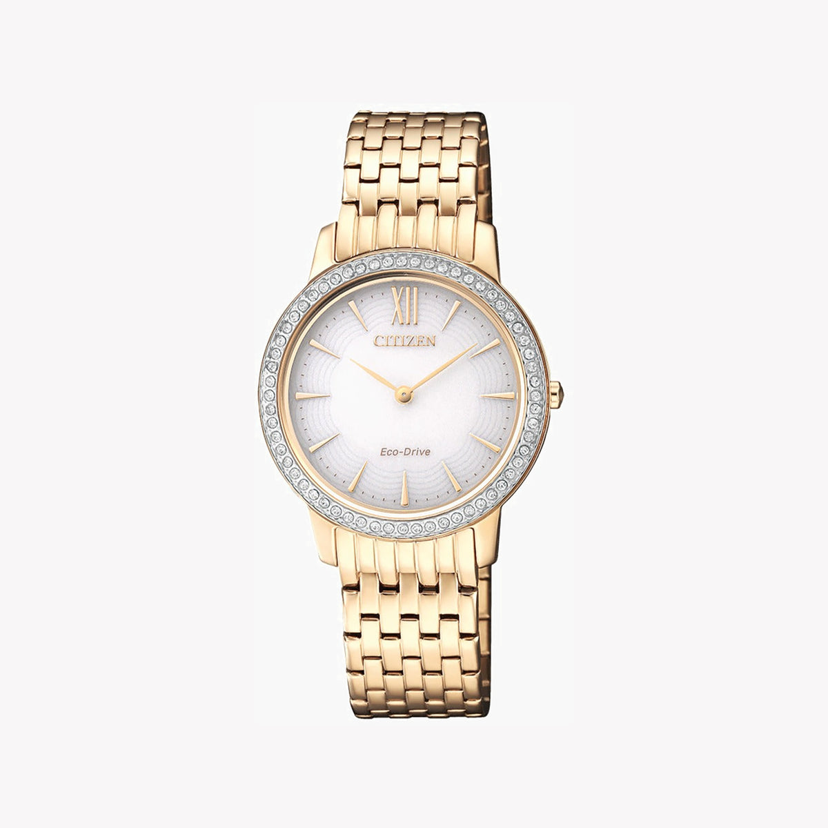 CITIZEN EX1483-84A - ELEGANT TIMEPIECE FOR THE MODERN WOMAN - SILVER & GOLD SOPHISTICATION
