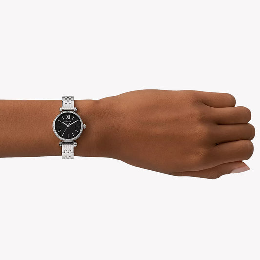 FOSSIL BQ3501 ELEGANT TIMEPIECE - STYLISH WOMEN'S WATCH WITH BLACK DIAL & SILVER STRAP-i-Watch-2