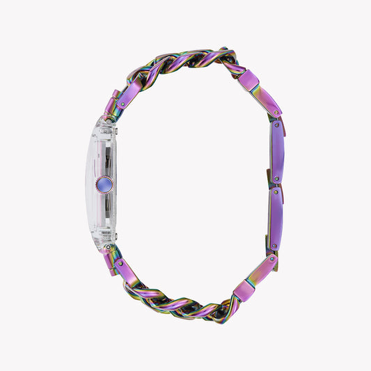 GUESS GW0669L2 VIBRANT SILVER & PINK - CHIC FLAIR WOMEN'S WATCH WITH MULTICOLOR BAND-i-Watch-2