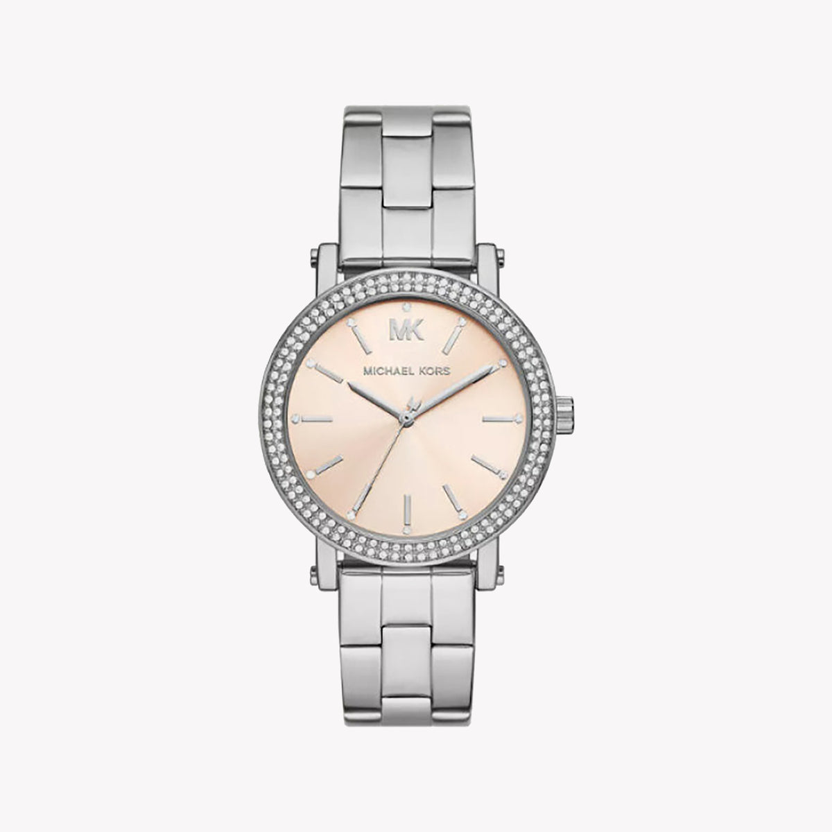 MICHAEL KORS MKO1050 - ELEGANT PINK DIAL STAINLESS STEEL WOMEN'S WATCH