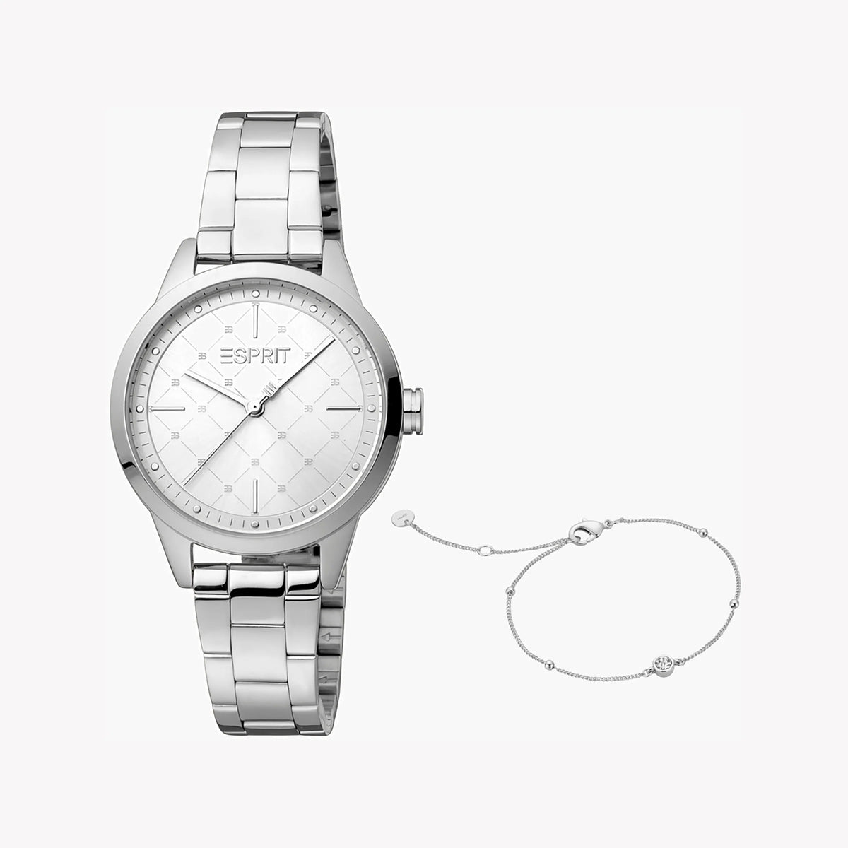 ESPRIT Women's Watch with Silver Stainless Steel Case and Silver Stainless Steel Band