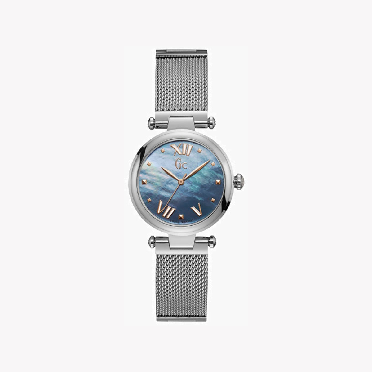 GUESS COLLECTION Y31001L7 - DYNAMIC ELEGANCE WOMEN'S WATCH with Blue Dial & Silver Shine