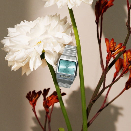 CASIO AQ-800EC-2ADF VINTAGE CHARM - RETRO DUAL DIAL UNISEX WATCH with blue dial and silver stainless steel band-i-Watch-2