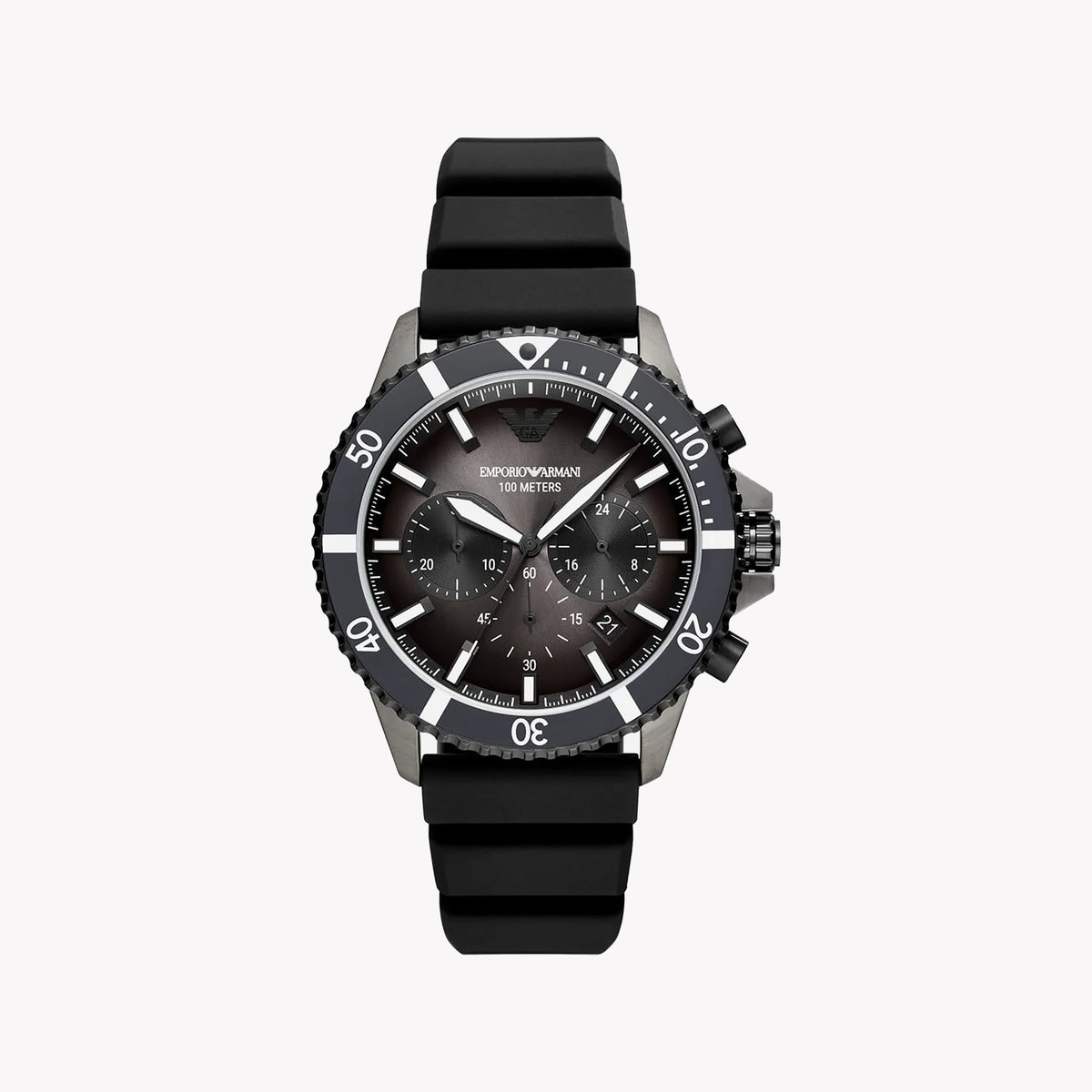 Emporio Armani AR11515 - BLACK STRENGTH - Men's Sophisticated Sport Watch with Silicone Band