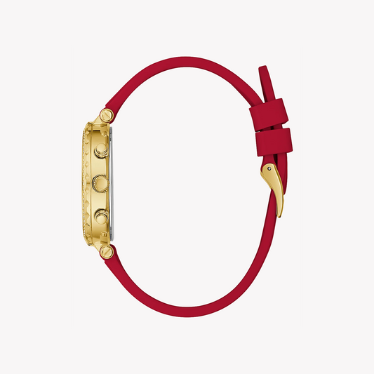 GUESS GW0484L1 CHIC CHARM - BOLD RED RUBBER BAND & GOLD STAINLESS STEEL WOMEN'S WATCH-i-Watch-2