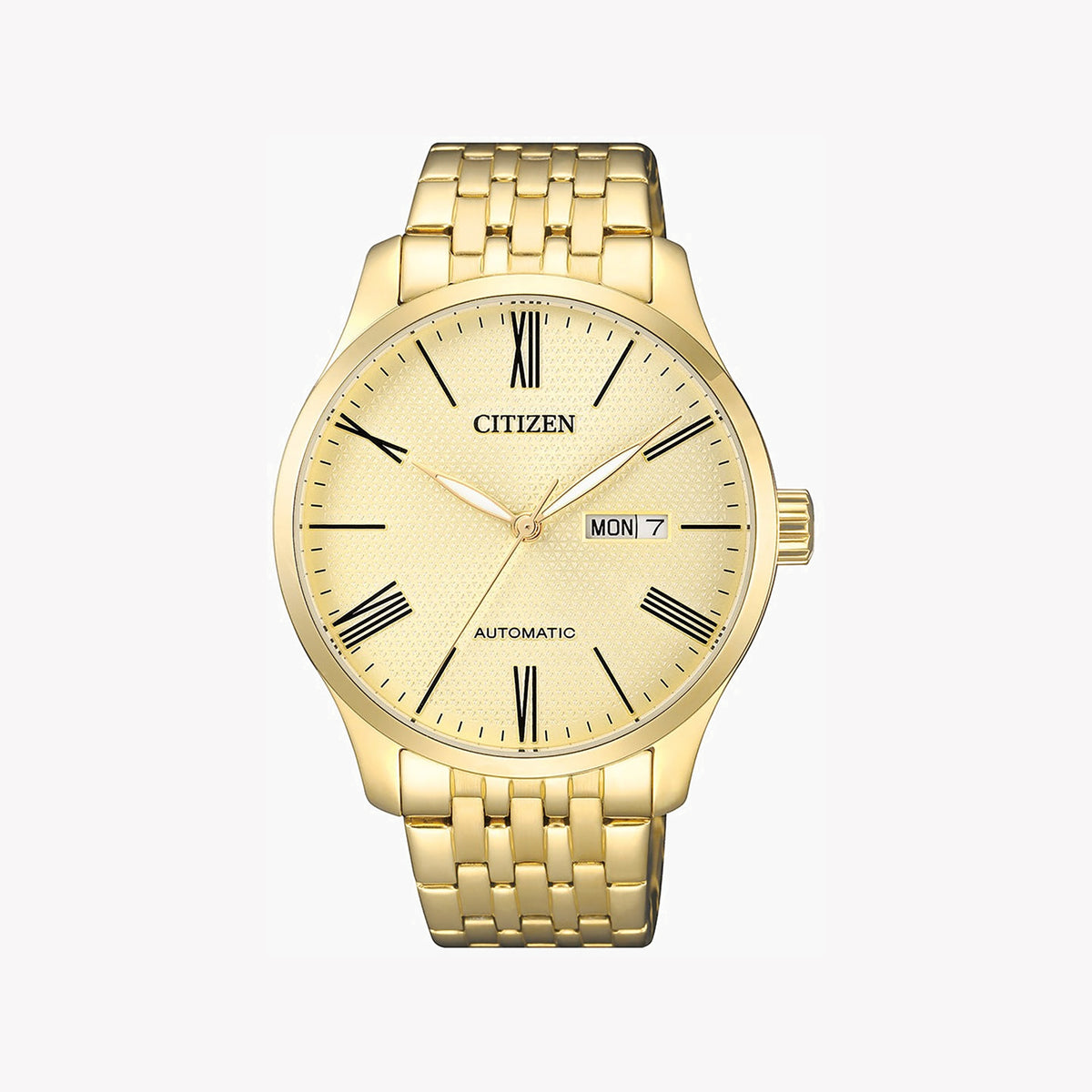 CITIZEN NH8352-53P - GOLDEN ELEGANCE AUTOMATIC MEN'S WATCH with Champagne Dial & Day-Date Function