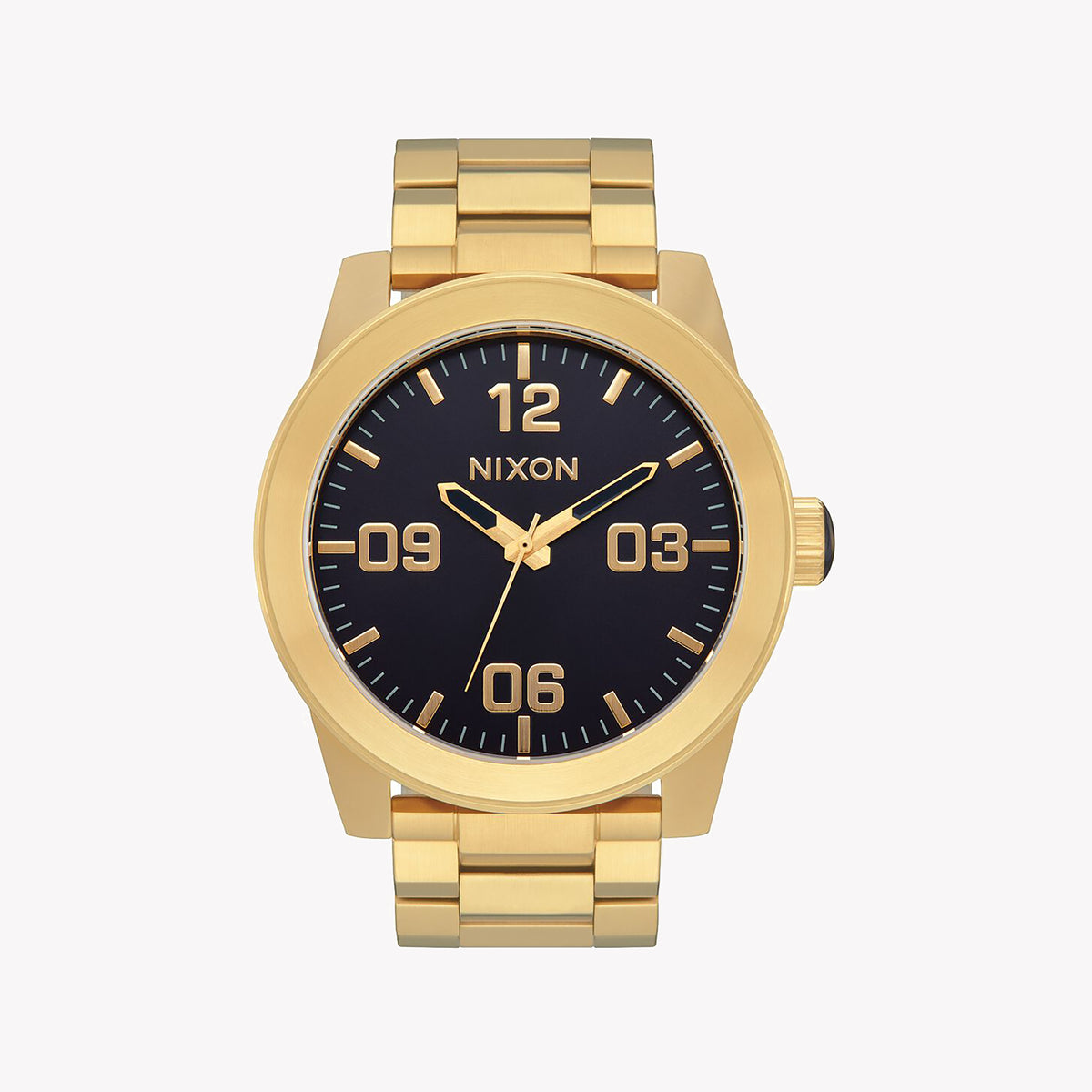 NIXON A346-2033 GOLDEN ELEGANCE - BOLD MEN'S WATCH WITH BLACK DIAL & 10 ATM WATER RESISTANCE