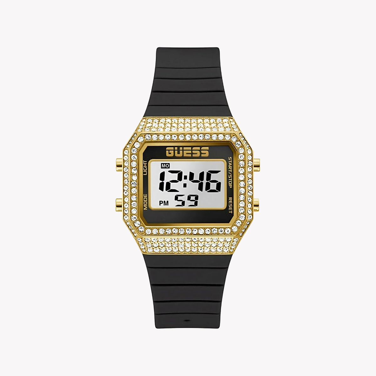 GUESS GW0430L2 - BOLD ALLURE DIGITAL WATCH FOR THE MODERN WOMAN IN RADIANT GOLD & BLACK