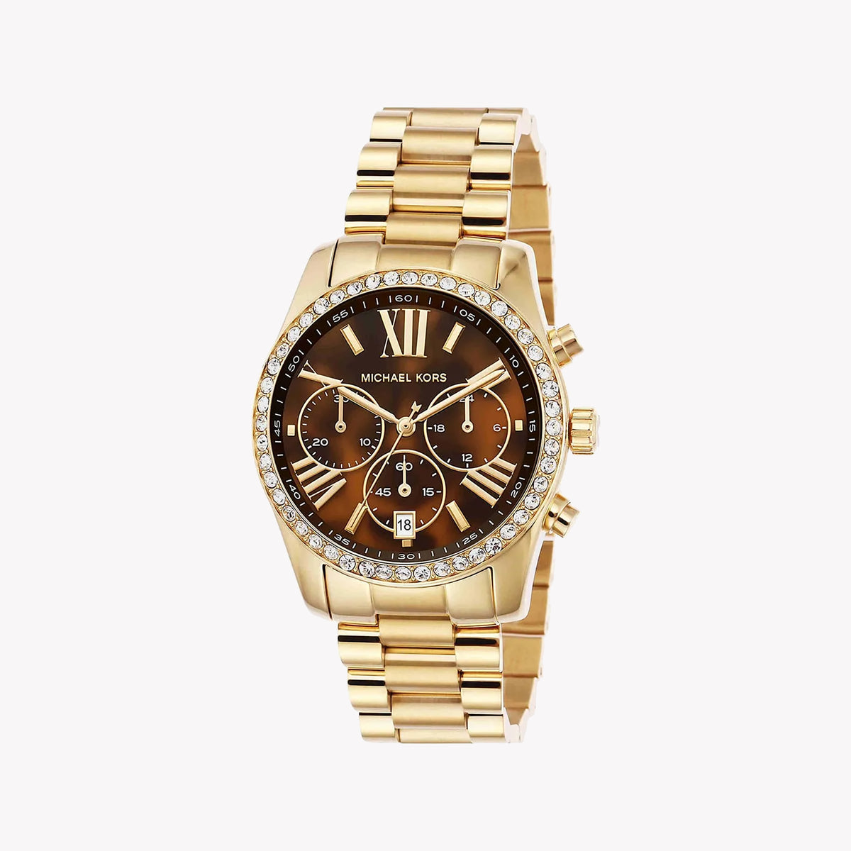 MICHAEL KORS MK7276 RADIANT SOPHISTICATION - ELEGANT GOLD WOMEN'S TIMEPIECE WITH BROWN DIAL