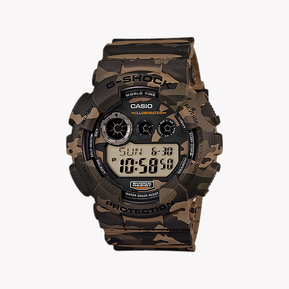 CASIO G-SHOCK GD-120CM-5D RUGGED ELEGANCE - MEN'S ADVENTURE TIMEPIECE IN BROWN RESIN
