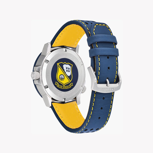 CITIZEN Eco-Drive BJ7007-02L - BOLD ADVENTURER SERIES: Stylish Men's Watch with Blue Dial & Leather Band-i-Watch-2