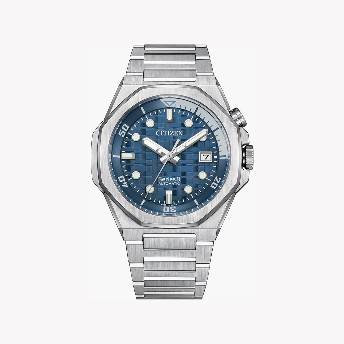 CITIZEN NB6060-58L - ELEGANT EXPLORER MEN'S WATCH with Blue Dial & Stainless Steel Band