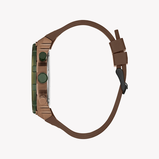 GUESS GW0326G2 ROSE GOLD STUNNER - MEN'S FASHION TIMEPIECE WITH LEATHER BAND & GREY DIAL-i-Watch-2