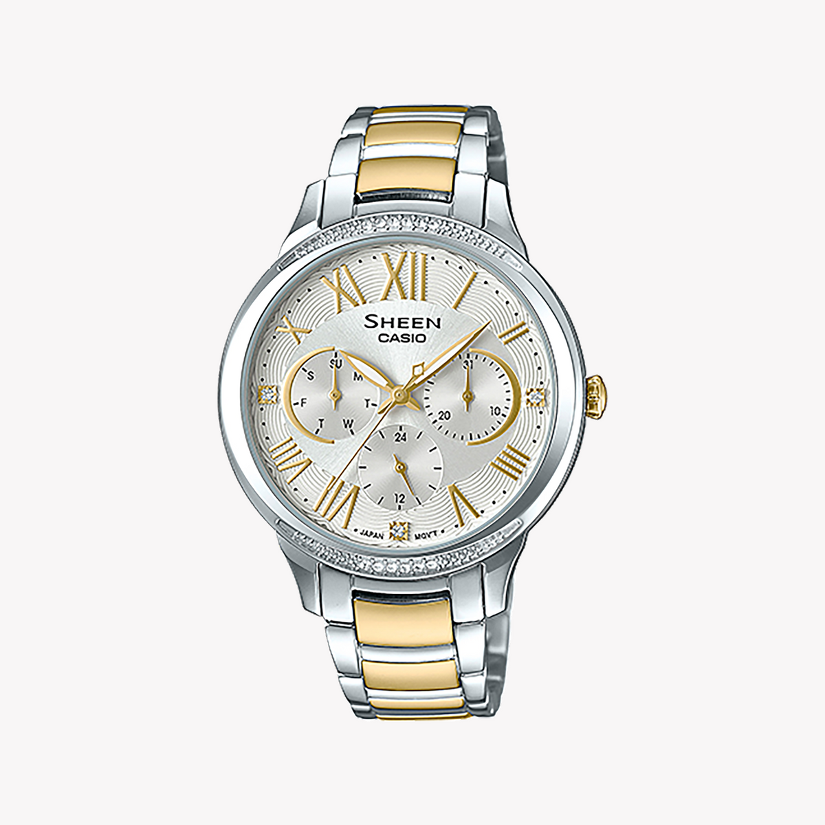 CASIO SHE-3058SG-7AUDR - ELEGANTLY SPORTY WOMEN'S WATCH WITH GOLD & SILVER ACCENTS
