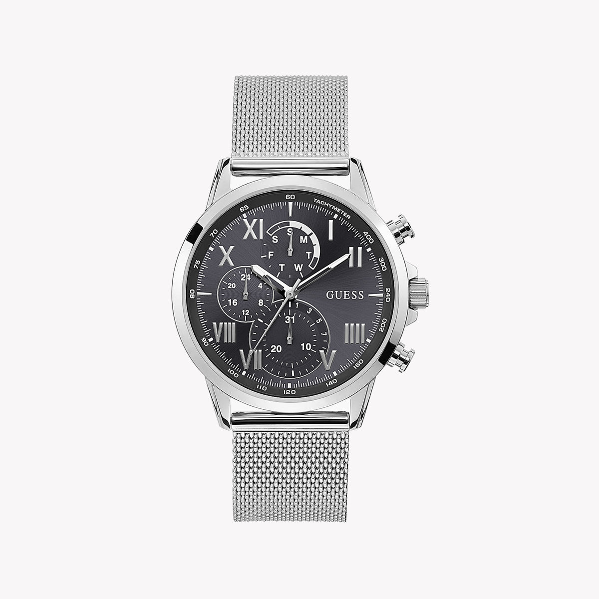 GUESS W1310G1 BOLD FUSION - MEN'S STAINLESS STEEL WATCH WITH BLACK DIAL