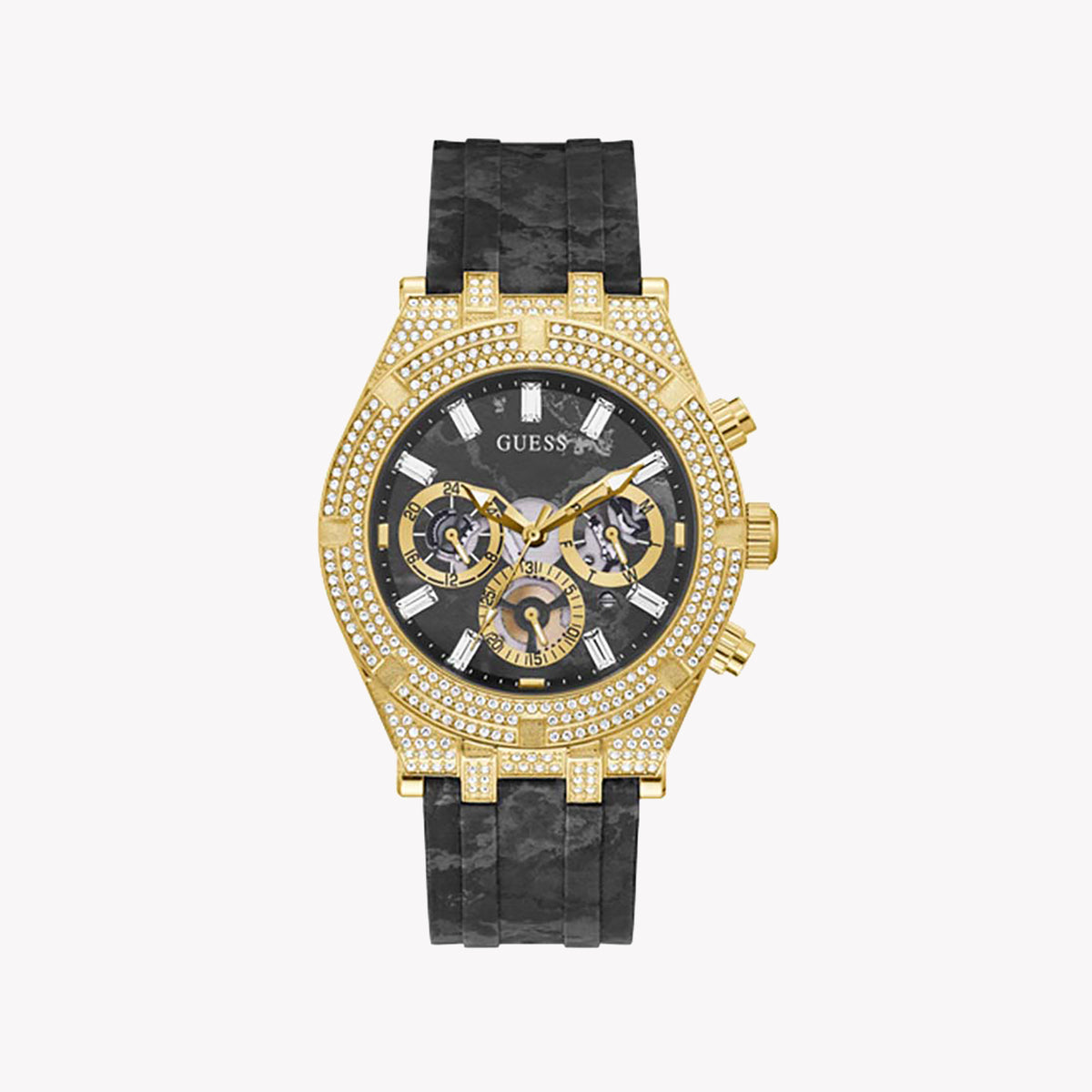 GUESS GW0418G2 - STRIKING GOLD & MULTICOLOR DIAL MEN'S WATCH FOR MODERN STYLES