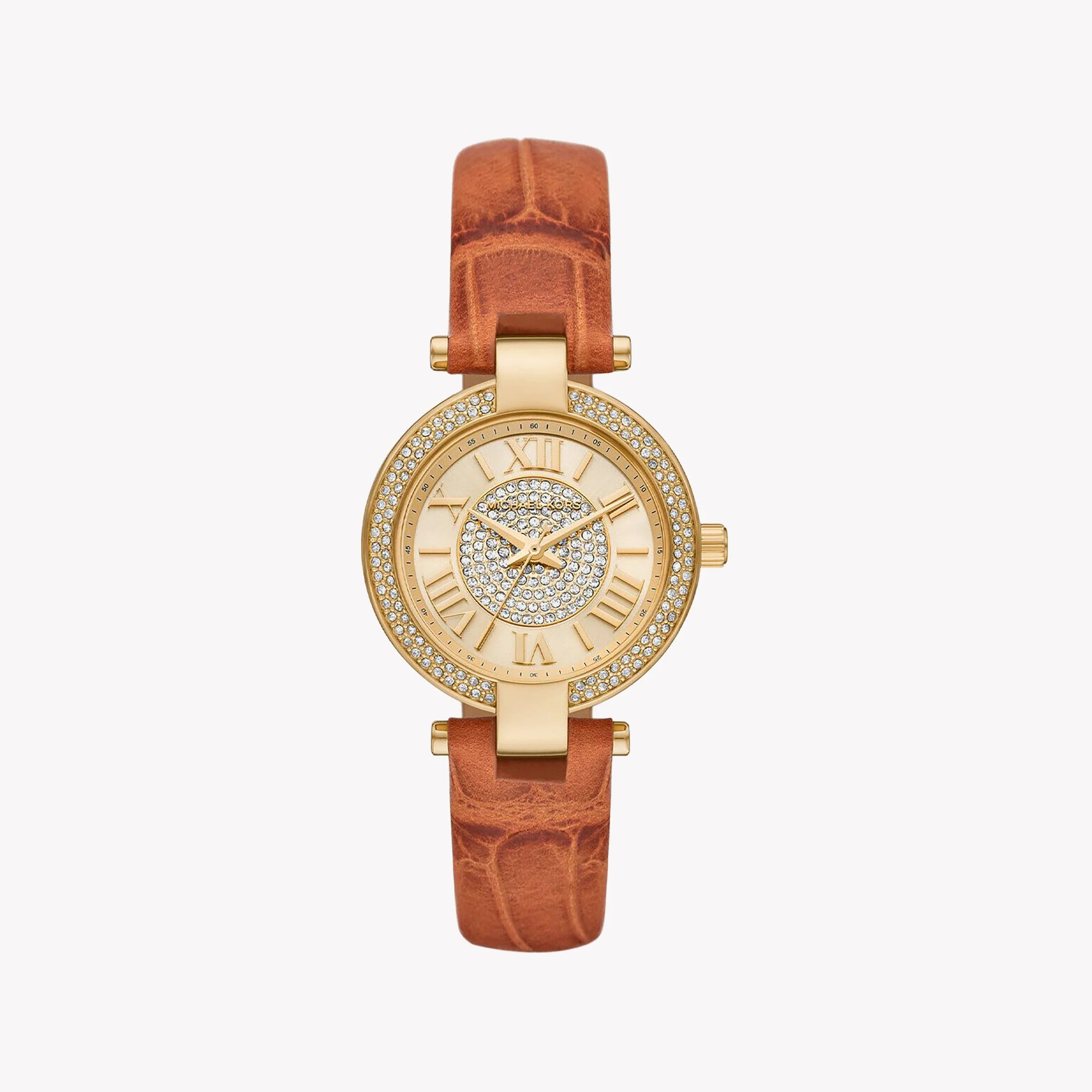 Michael Kors Women's Gold Watch, Brown Leather Mk2981 – i-Watch