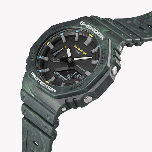 CASIO G-SHOCK GA-2100FR-3ADR OAK ADVENTURE - MEN'S BOLD GREEN RESIN WATCH-i-Watch-2