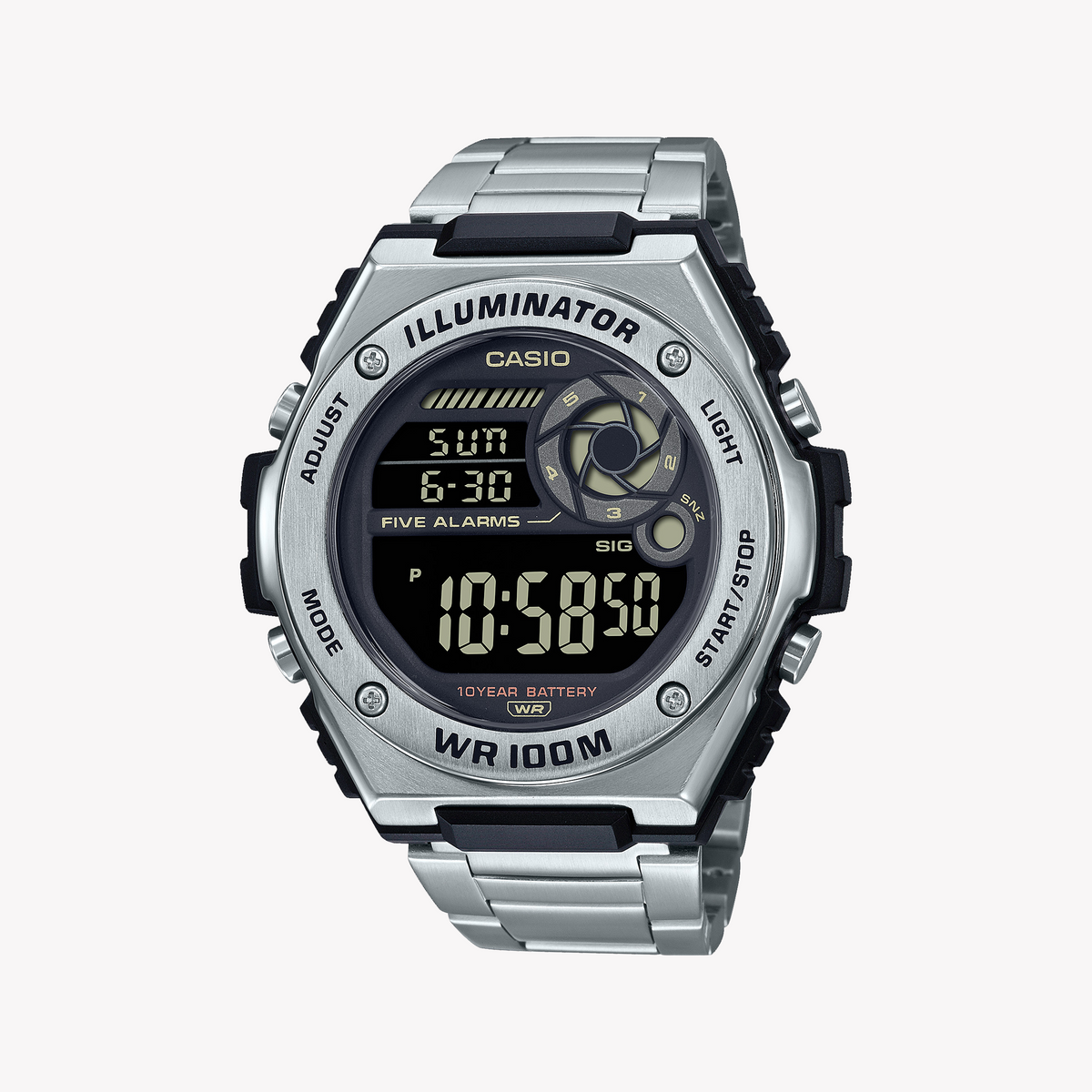 CASIO MWD-100HD-1BVDF - SLEEK STEEL ADVENTURER MEN'S WATCH WITH MULTI-FUNCTIONALITY