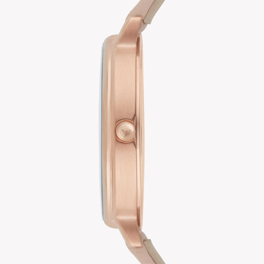 Emporio Armani AR2510 Rose Gold Chic Watch with Beige Leather Band-i-Watch-2