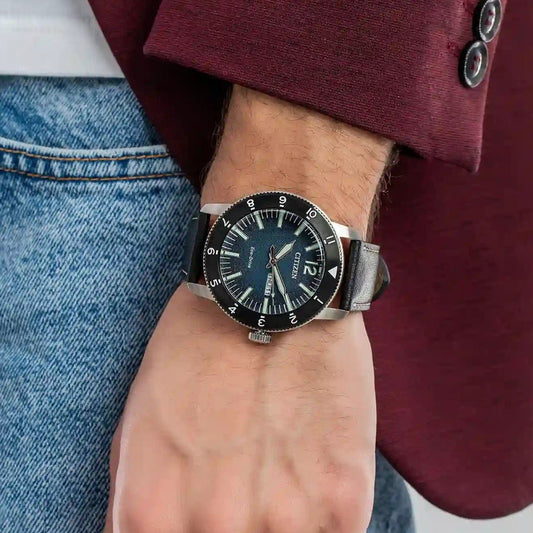 CITIZEN AW0077-19L MODERN MAN'S TIMEPIECE - BLACK & GREEN STYLISH WATER-RESISTANT WATCH-i-Watch-2