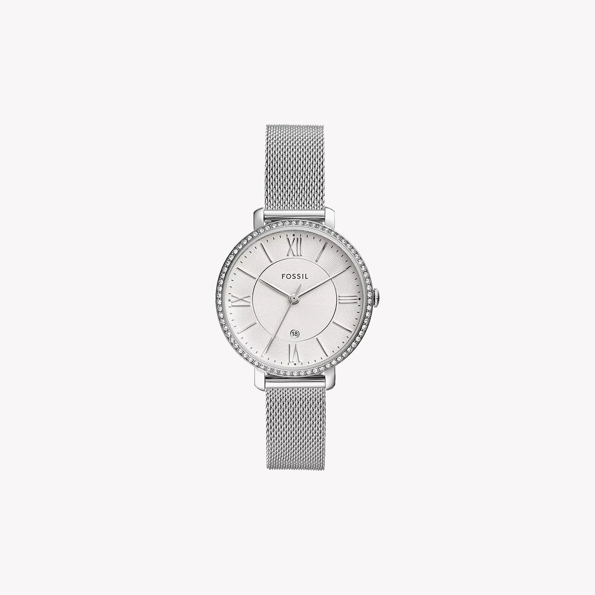 FOSSIL ES4627 ELEGANT TIMEPIECE - SOPHISTICATED SILVER DIAL WITH STAINLESS STEEL BAND