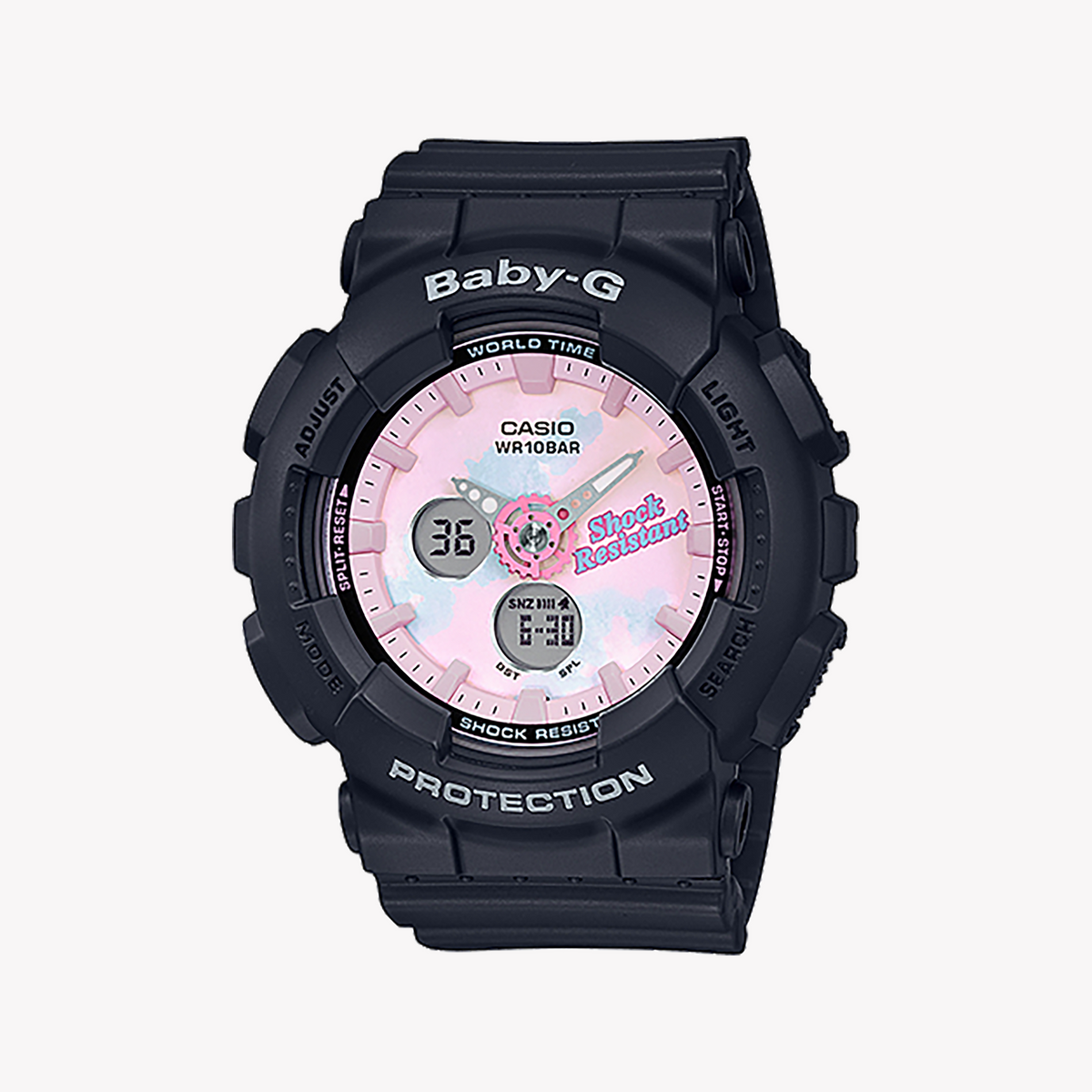 BA-120T-1ADR BABY-G BOLD ADVENTURER - SPORTY ELEGANCE WOMEN'S WATCH with Black Resin Band and Digital Dial