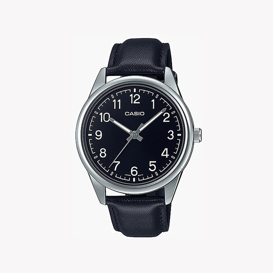 CASIO MTP-V005L-1B4 STYLISH ADVENTURER - MEN'S SPORTY LEATHER WATCH WITH BLACK DIAL-i-Watch-2
