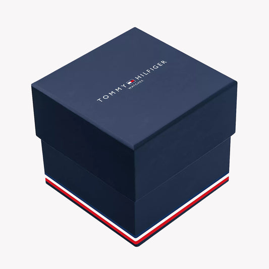 Tommy Hilfiger Men's Brown Leather & Stainless Steel Watch | 1697251