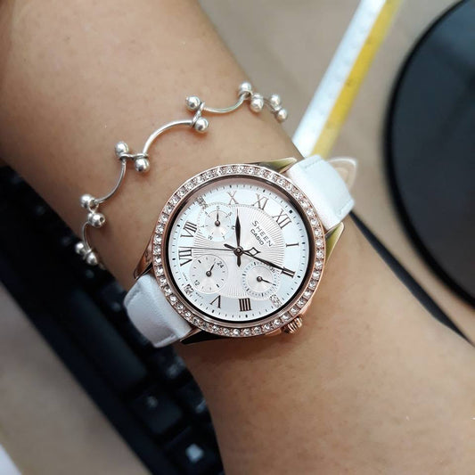 CASIO SHE-3062PGL-7AUDF - ELEGANT ADVENTURE WOMEN'S TIMEPIECE with Rose Gold Case & Leather Band-i-Watch-2