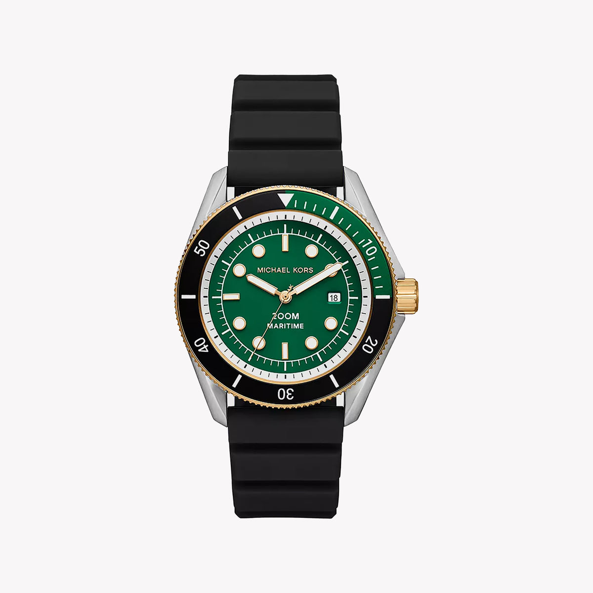 MICHAEL KORS MK9158 - SPORTY SOPHISTICATION MEN'S WATCH WITH GREEN DIAL & SILICONE BAND