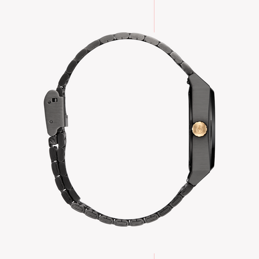 NIXON A1130-5271 BOLD CHARMS - VIBRANT PURPLE DIAL WOMEN'S WATCH WITH BLACK STAINLESS STEEL BAND-i-Watch-2