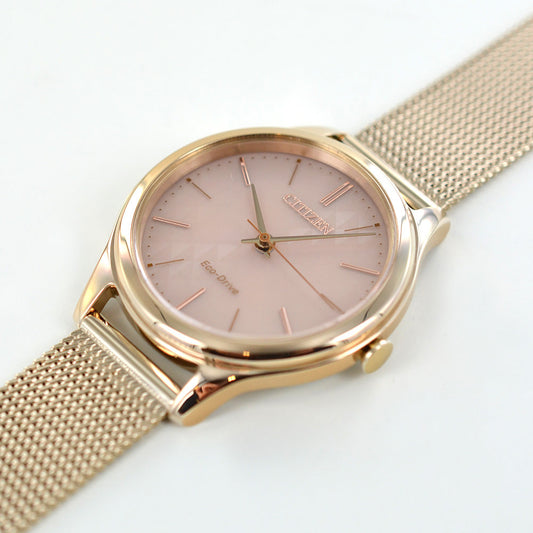CITIZEN EM0503-83X RADIANT CHARM - ELEGANT GOLD MESH & ROSE GOLD DIAL Women's Eco-Drive Watch-i-Watch-2