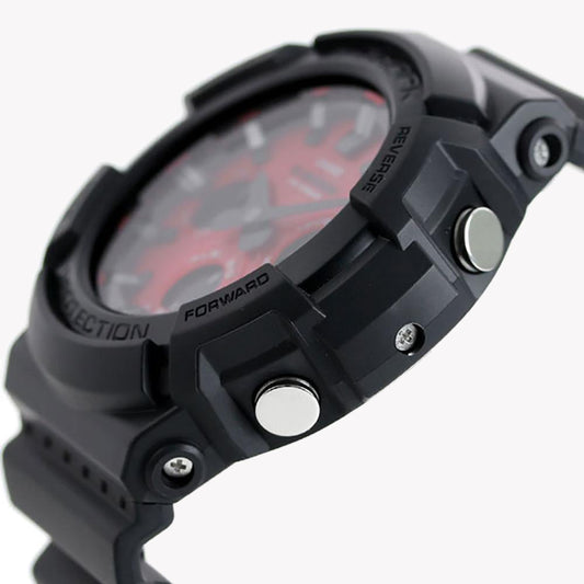 CASIO G-SHOCK GAS-100AR-1ADR - RUGGED ELEGANCE MEN'S WATCH WITH BLACK RESIN BAND & DIGITAL DIAL-i-Watch-2