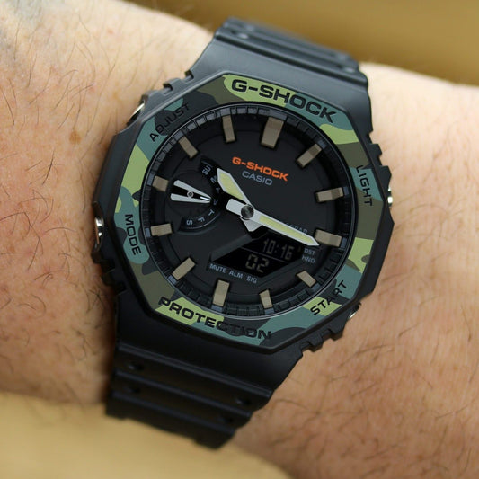 CASIO G-SHOCK GA-2100SU-1ADR OAK COMPACT - BOLD BLACK ADVENTURE MEN'S WATCH-i-Watch-2