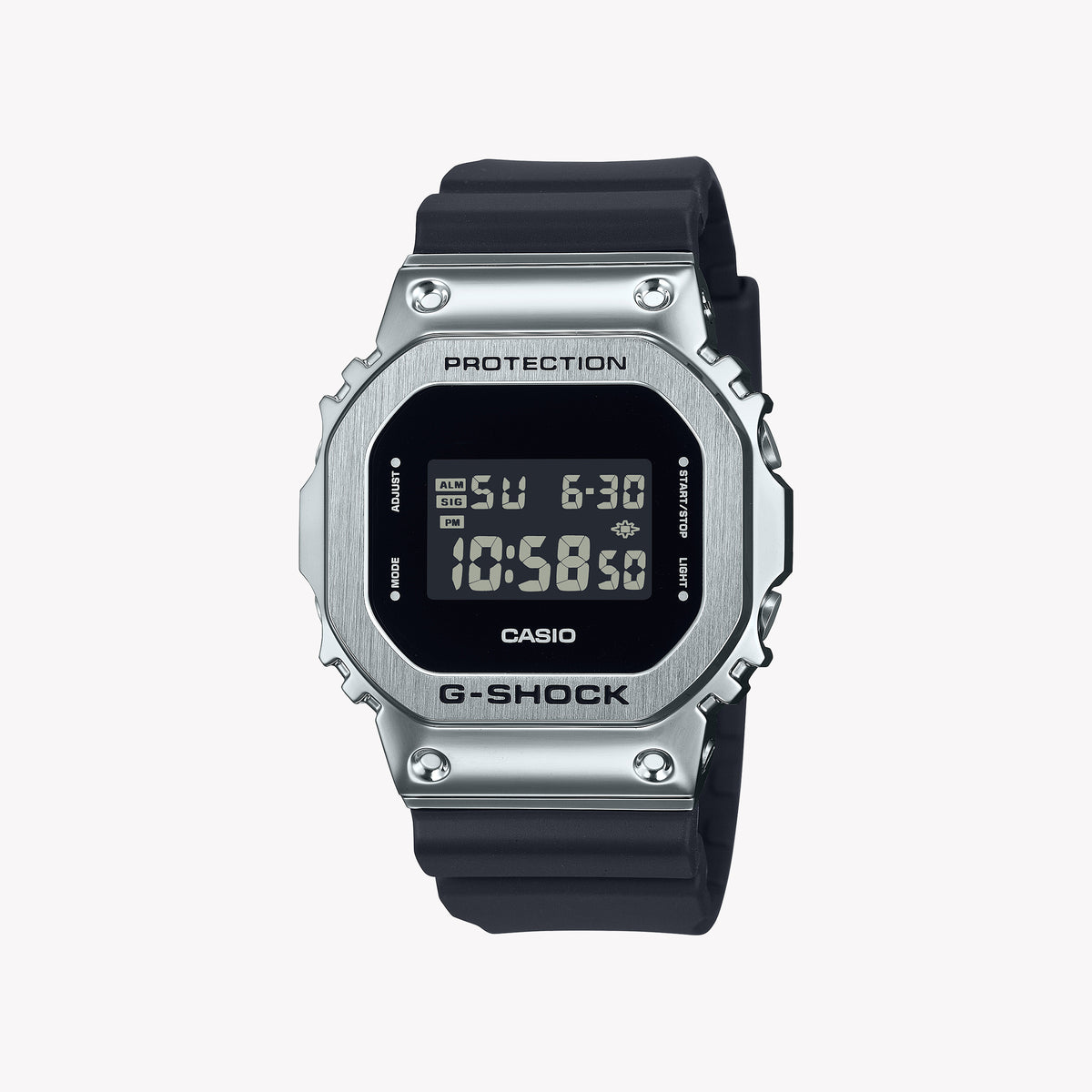 CASIO G-SHOCK GM-5600U-1ER DYNAMIC EDGE - RUGGED STYLE MEETS FUNCTIONALITY Men's Watch with silver case and black resin band