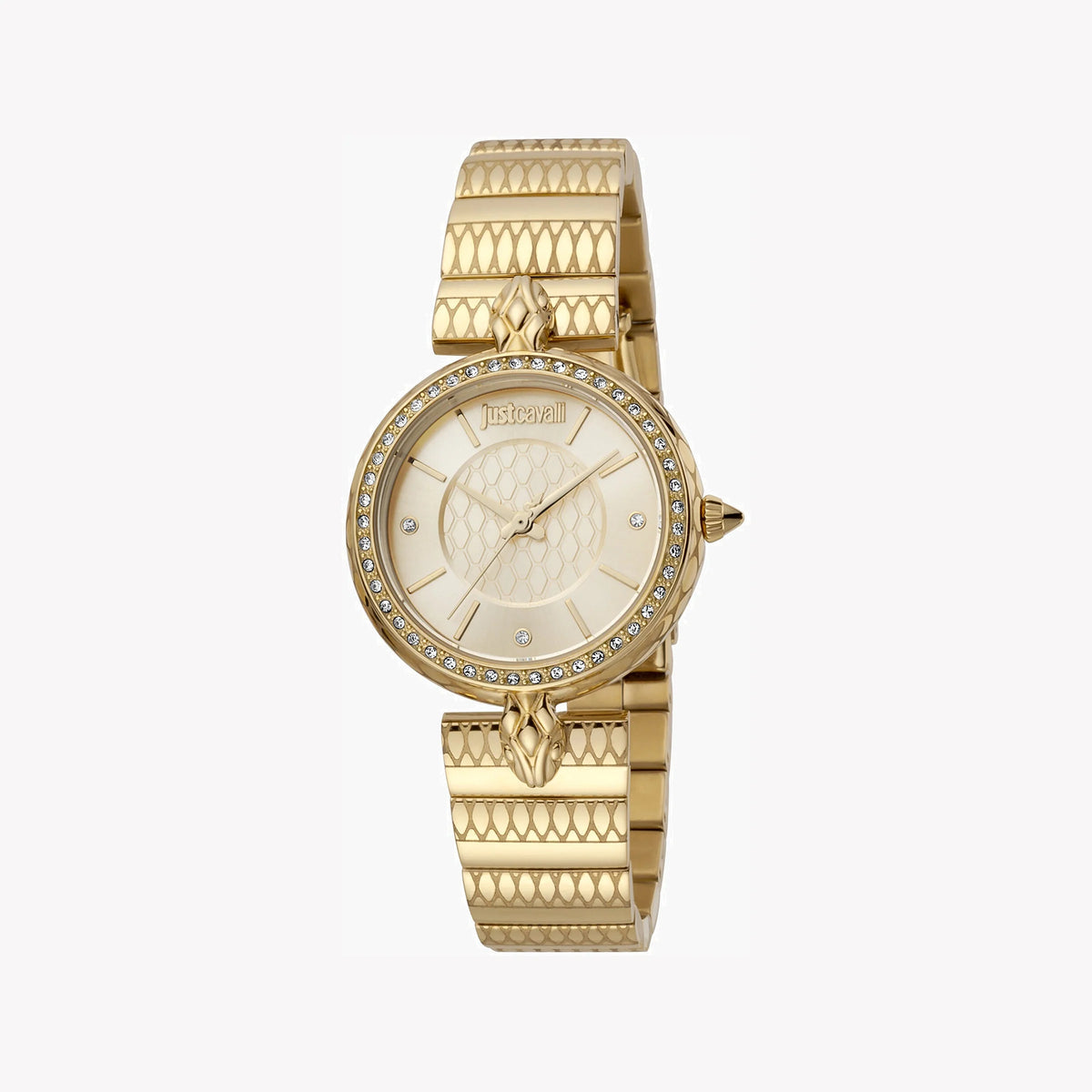 JUST CAVALLI Women's Watch with Gold Stainless Steel Case and Gold Stainless Steel Band