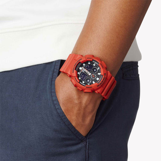 CASIO G-SHOCK GA-100B-4AER DYNAMIC RED - ADVENTURE-READY MEN'S WATCH-i-Watch-2