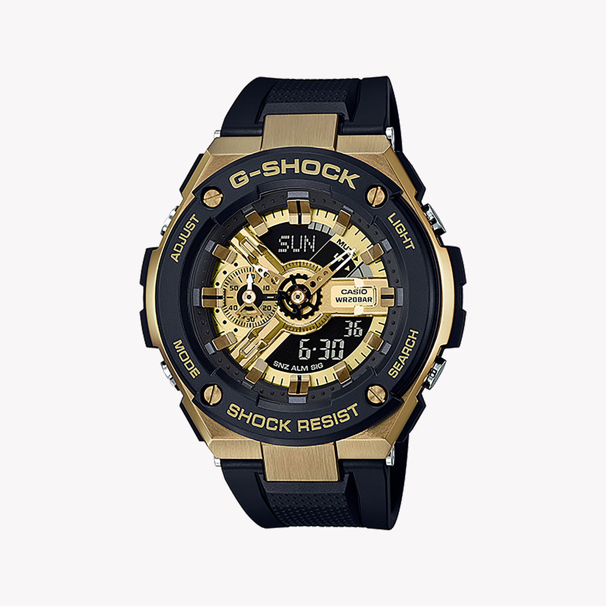 CASIO G-SHOCK GST-400G-1A9DR - ELEGANT POWERHOUSE MEN'S WATCH with Gold Case & Black Band