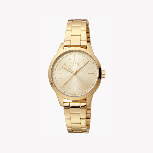 ESPRIT Women's Watch with Gold Stainless Steel Case and Gold Stainless Steel Band-i-Watch-2