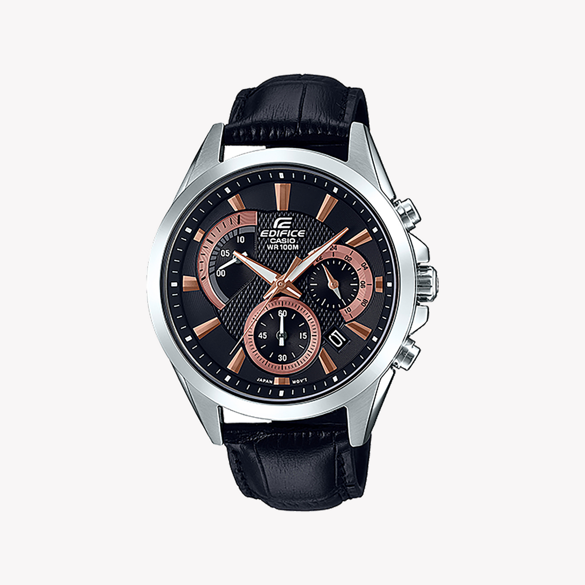 CASIO EDIFICE EFV-580L-1AVUDF - ELEGANCE MEETS ADVENTURE Men's Watch with Silver Case & Leather Band